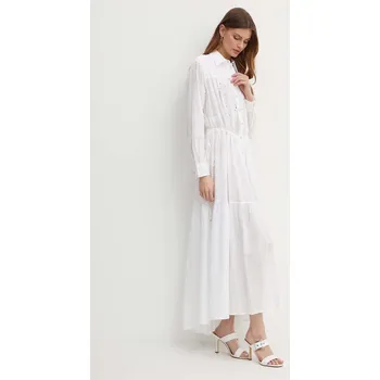 Dámské šaty Bavlněné šaty Pinko bílá barva, maxi, 103728 A1XP 103728.A1XP 00X, vel. 34