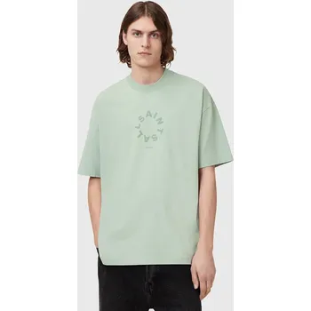 Pánské tričko Bavlněné tričko AllSaints TIERRA SS CREW M072PB zelená 07X, vel. XL
