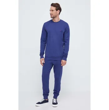 Bavlněná tepláková souprava Fila FPW1141 modrá 55X, vel. S