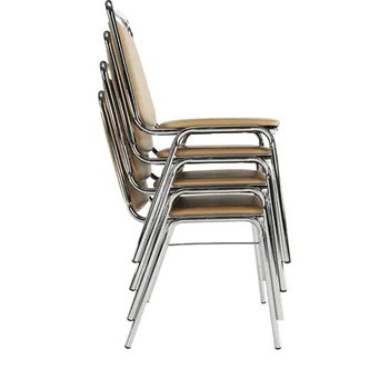 Jednací židle Max-i Konferenční / jednací židle stohovatelná ZEKI hnědá ekokůže