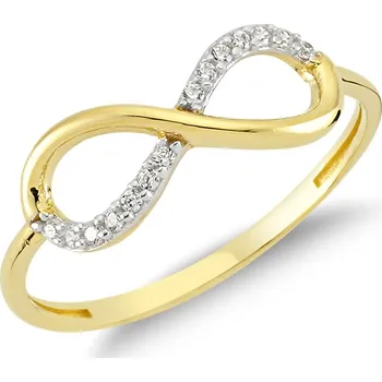 Prsten Lillian Vassago Zlatý prsten se zirkony, nekonečno LLV75-GR005 Velikost prstenu: 49