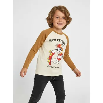 Sinsay - Tričko s dlouhými rukávy PAW Patrol - krémová - 997FB-12X - 997FB-12X-110