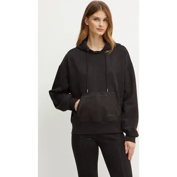 Dámská mikina Mikina Guess dámská, černá barva, s kapucí, s aplikací, W4BQ09 KAUJ2 W4BQ09.KAUJ2 99A, vel. XS