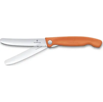 Kuchyňský nůž Victorinox SKLÁDACÍ piknikový svačinový nůž Swiss Classic - oranžový