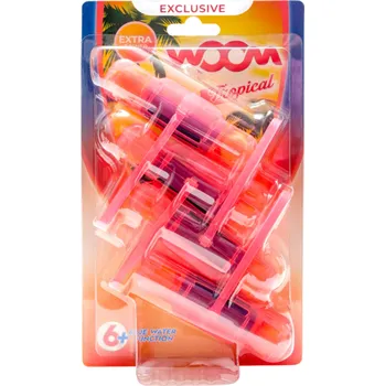 Čisticí prostředek wOOm WC závěska 4x50g barvící - Tropical Fruits