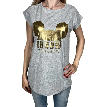 Emola Dámské tričko s krátkým rukávem KNOW Barva: Šedá, Velikost: XL