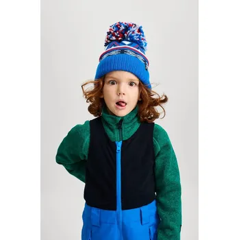 Čepice Dětská vlněná čepice Reima Kirjoen 5300286A.9BYH modrá 95X, vel. 44/46
