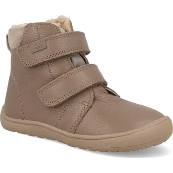 Dívčí zimní obuv Barefoot dětské zimní boty Protetika - Beka latte hnědé Velikost: 21