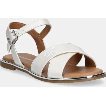 Dívčí sandály Dětské sandály Calvin Klein Jeans bílá barva, V3A2-82042 V3A2.82042.30.34 00X, EUR 31