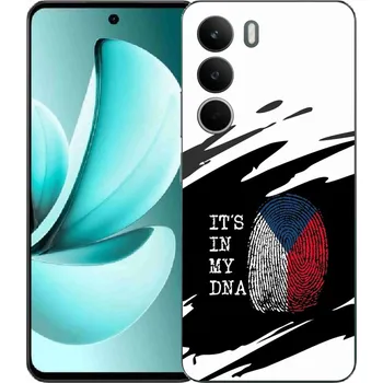 Vlajka Gelový kryt mmCase na Realme C71 - vlajka otisk prstu černobílé pozadí