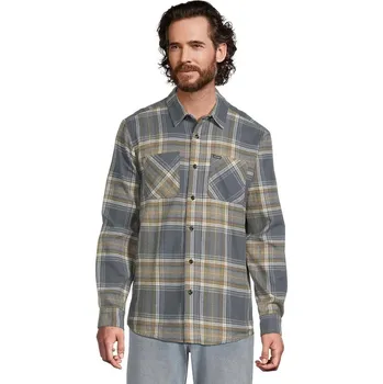 Pánská košile Volcom pánská košile Netastone Flannel Ls Dark Slate | Šedá | Velikost XL | 100% bavlna