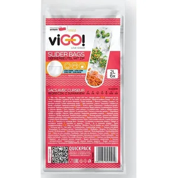 Sáček na potraviny viGO! Sáčky uzavíratelné s jezdcem 2l 6ks