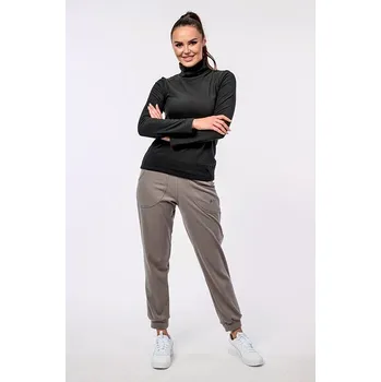 Dámský svetr Fleecový černý dámský rolák s dlouhými rukávy 61 velikost 4XL