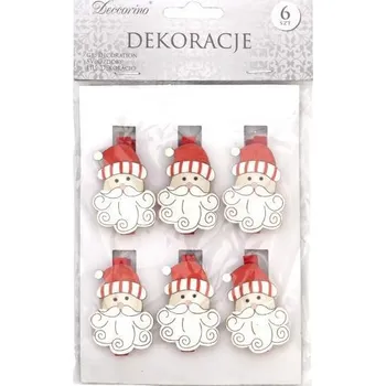 Vánoční dekorace Dekorativní kolíčky s motivem Mikuláš 6ks