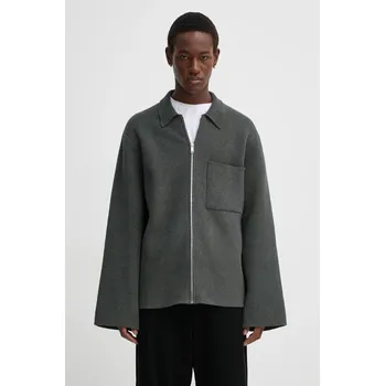 Bunda Nanushka BELMER pánská, šedá barva, přechodná, NM24PFSW00194 GRJ, vel. S/M