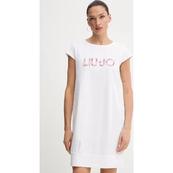 Dámské šaty Šaty Liu Jo bílá barva, mini, VA5194.JS003 00C, vel. XS