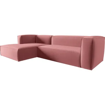 Pohovka Cosmopolitan Design Růžová sametová rohová pohovka Mackay 282 cm, levá
