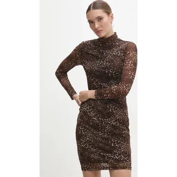 Dámské šaty Šaty Answear.LAB hnědá barva, mini 11207lr.fos 88X, vel. M