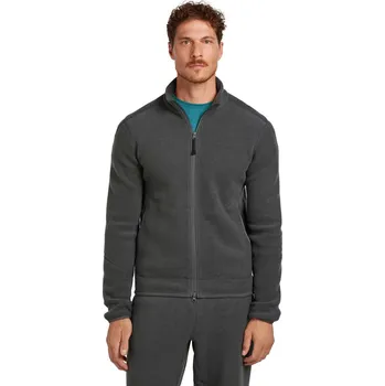 Pánská mikina Pánská merino mikina ICEBREAKER Mens 800 RF Class Pile LS Zip, Obsidian velikost: L