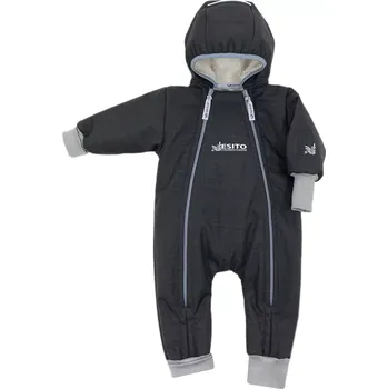 Kojenecká kombinéza ESITO | Rostoucí zimní softshellová kombinéza Lamb Grey - šedá / 86 - 92