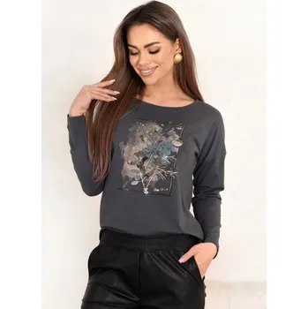 Dámská halenka OFF PINK halenka Sia - grafit, 46 (Dámská halenka s dlouhým rukávem)