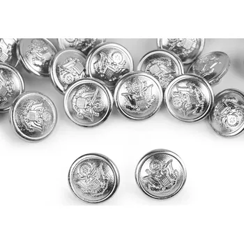 Knoflík Knoflík erb velikost 24"; 32" stříbrná 50 ks