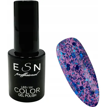 Přípravek na nehty ESN HYBRIDNÍ LAK EverShine hybridní lak 5g barva třpytky drobné částečky granátová růžová
