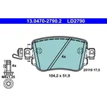 Sada brzdových destiček, kotoučová brzda ATE 13.0470-2790.2