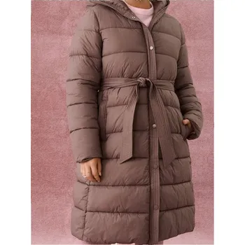 Dámský kabát Sinsay - Bunda puffer s kapucí - hnědá - 571FH-84X - 571FH-84X-M