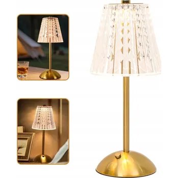 Lampička DESIGNERSKÁ LED LAMPA NOČNÍ ZLATÁ STOLNÍ VINTAGE GLAMOUR 3 REŽIMY