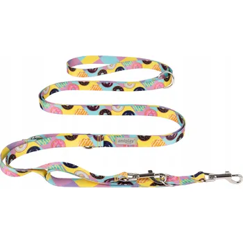 Vodítko pro psa Amiplay 8v1 BeHappy L Donut oboustranné Vodítko