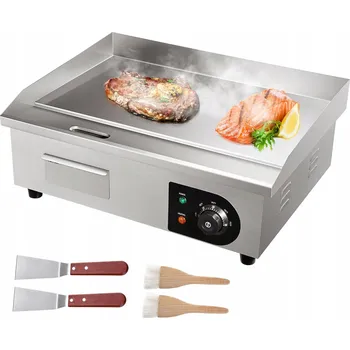 Varná deska Elektrická varná deska 3000W 53 cm s teflonovým povrchem pro gastronomii a food trucky