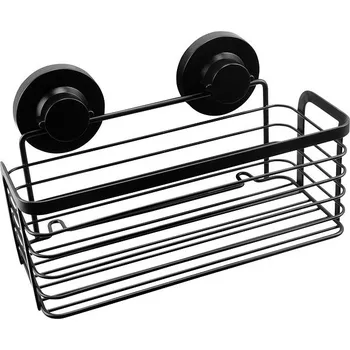 Sada koupelnových doplňků CORNAT 3v1 Koupelnová nástěnná polička, černá