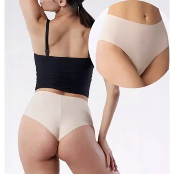 Kalhotky Vysoké kalhotky Brazilské Kalhotky béžové bezešvé JULIMEX BRASIL MAXI XXL