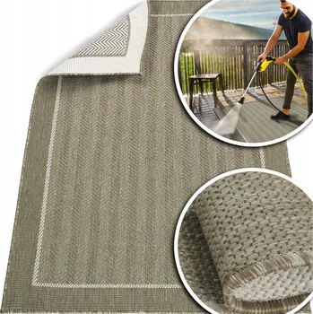 Koberec Koberec oboustranný šňůrkový LANA béžový béžová 140x200 na terasa balkon sisal