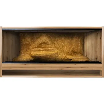 Terárium ReptiEye Terárium z lamina 120x50x50 smrk s 3D stěnou – varianta I Varianta terária: terárium s úkrytem