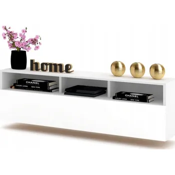 Komoda Závěsná skříňka pod TV komoda PLAY OPEN Bílá Matná 160