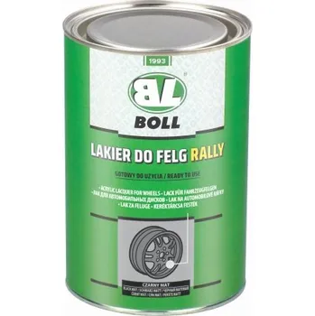 Autolak BOLL lak na automobilové ráfky rally ČERNÝ MATNÝ - 1000 ml