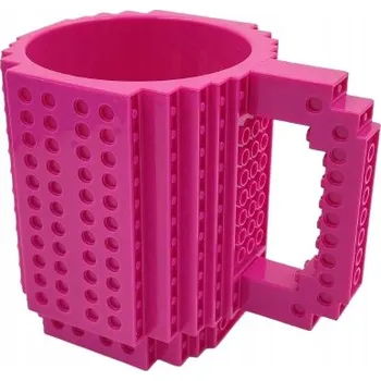 Jawi Růžový hrnek s kostkami Kubek na stavebnice Alfabet 500 ml
