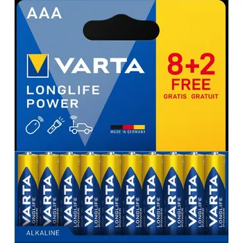 Článková baterie VARTA Longlife Power 4903121710 Baterie 8+2 AAA, 10 ks VARTA