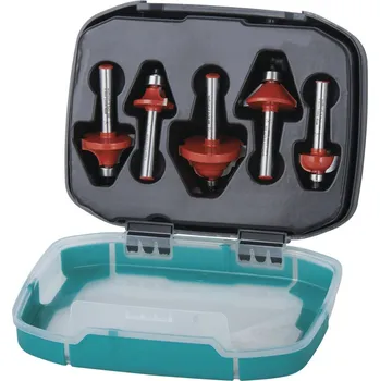 Sada nářadí Wolfcraft Sada 5 HM-profilových fréz stopka 8mm k horní fréze -plast.box 8754000