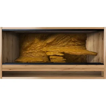 Terárium ReptiEye Terárium z lamina 150x60x60 smrk s 3D stěnou – varianta L Varianta terária: terárium s úkrytem i se schody