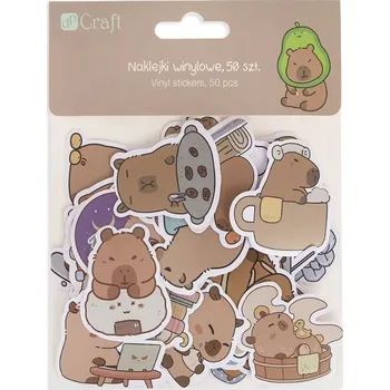 samolepka DP Craft Vinylové samolepky Kapybara 50ks
