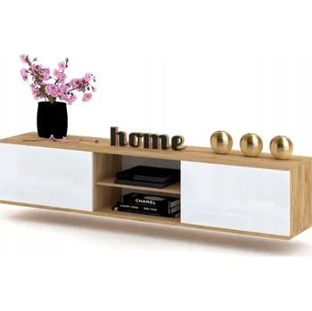 Komoda Závěsná TV skříňka Komoda Craft Bílá Lesk 200