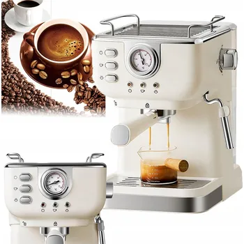 Kávovar Pákový tlakový kávovar Bedee Kávovar 1050 W bílý