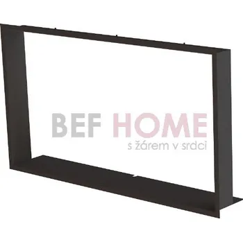 Krbová vložka Zazdívací rámeček 1x90° hloubka 80mm, černý, BeF Therm (V) 7