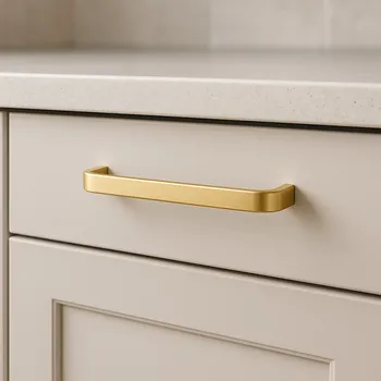 Nábytkové kování Paradox Úchytka SAMBA / Zlatá lesklá 96 mm