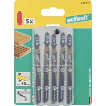 stojan na pilu Pilové plátky HCS, T-stopka, dřevo, rychlý hrubý řez, 5ks, 50 mm 2360000