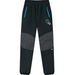 Chlapecké zimní kalhoty - Wolf & Wolfie B2573, černá / tyrkysové zipy Barva: Černá, Velikost: 146