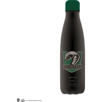 Moriarty Art Project Lahev nerezová černá se znakem Zmijozel, Harry Potter